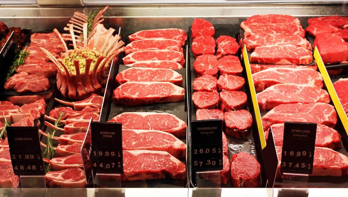 Meat counter abroad