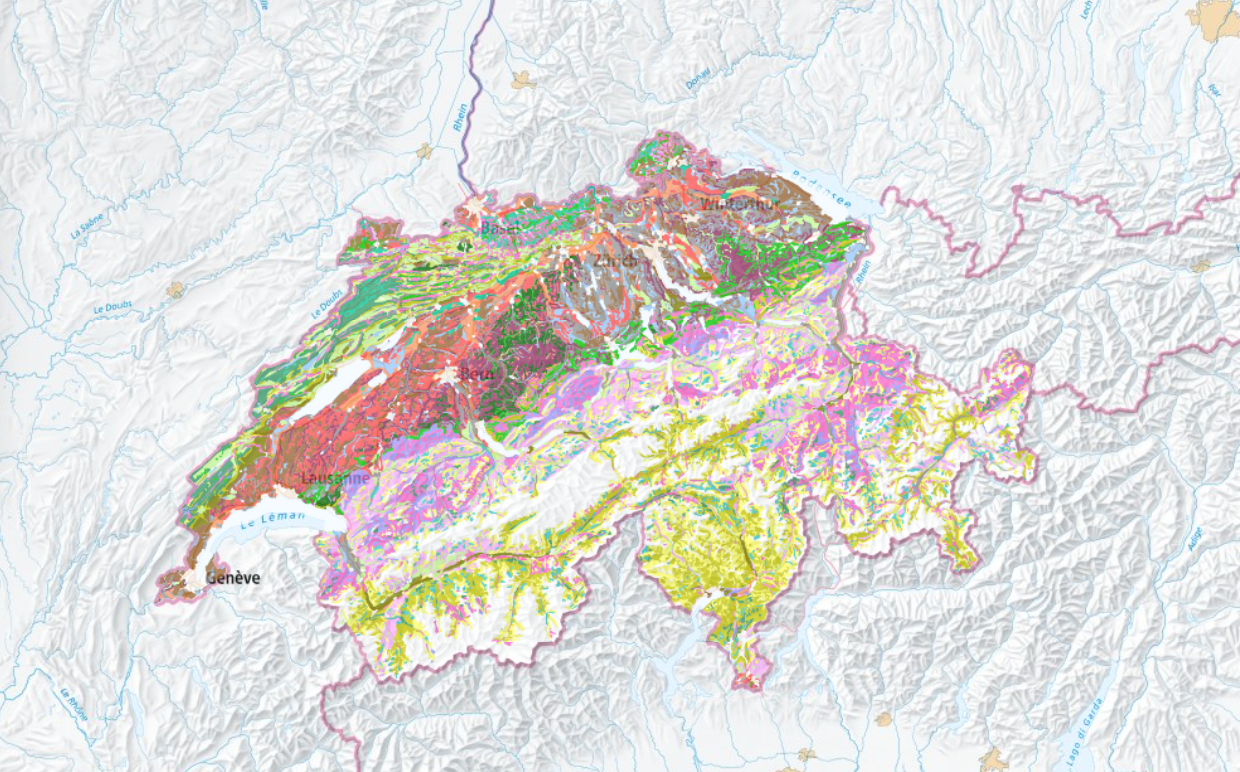 Carte des aptitudes des sols de la Suisse