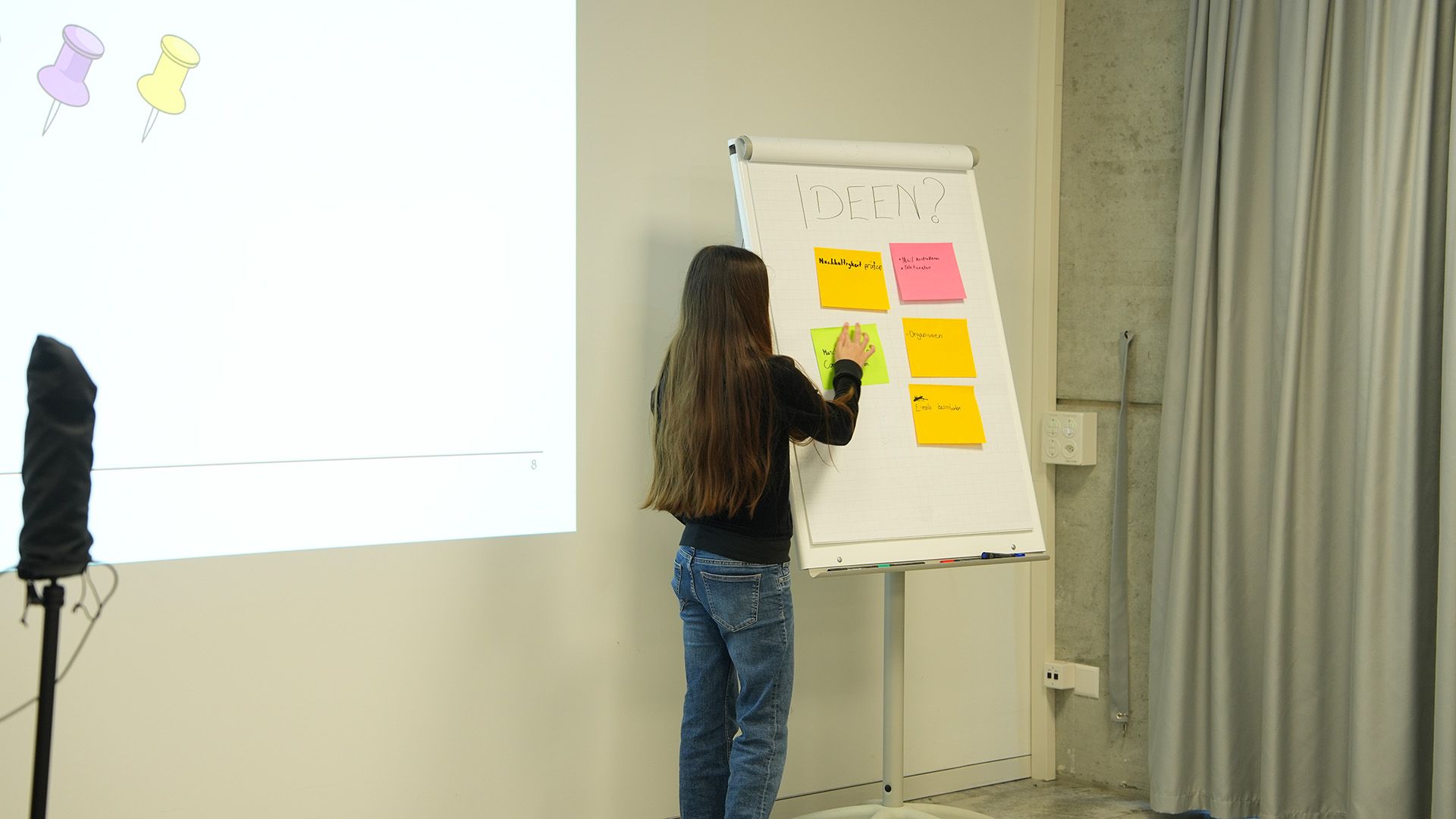 Un apprenant écrit son idée de ce qu’il pense qu’un apprenant doit faire.