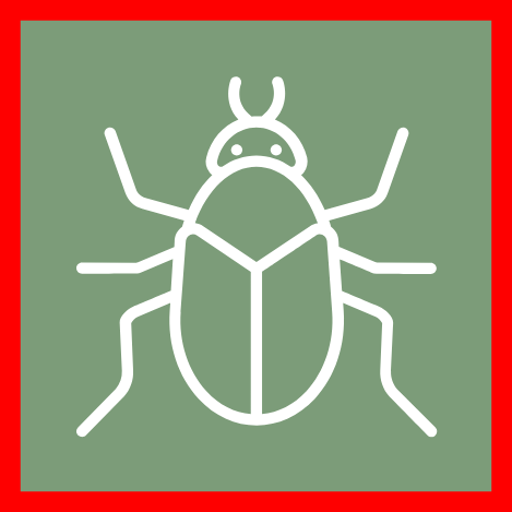 Icon organismi da quarantena insetto, acaro